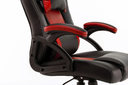 SILLA GAMER ROJA RAPTOR BRAZOS FIJOS ERGNOMICA CUERINA PU