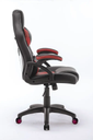 SILLA GAMER ROJA RAPTOR BRAZOS FIJOS ERGNOMICA CUERINA PU