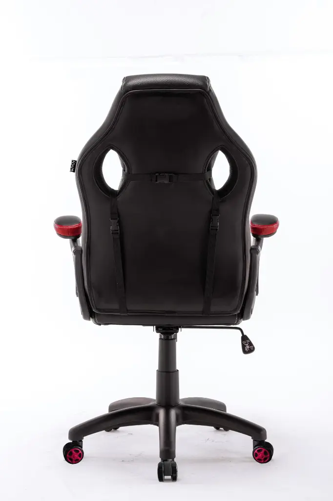 SILLA GAMER ROJA RAPTOR BRAZOS FIJOS ERGNOMICA CUERINA PU