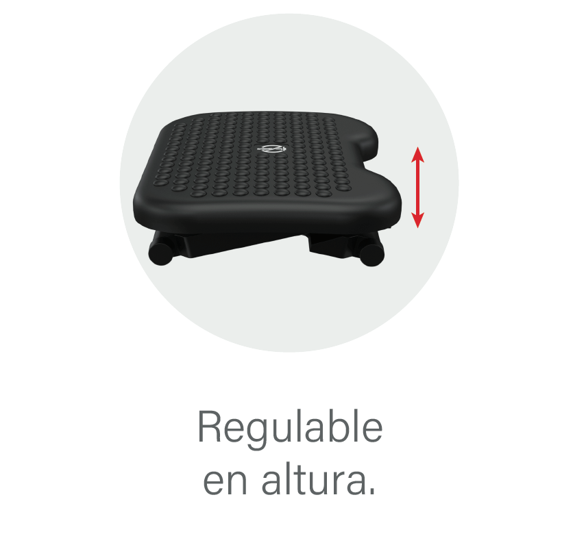REPOSAPIES EN POLIPROPILENO PREMIUM 3 ALTURAS AJUSTE ANGULO DE 5º A 45º