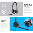 AUDIFONOS DIADEMA CALL CENTER EMPRESARIAL AUDIO CLARO USB CONTRARUIDO