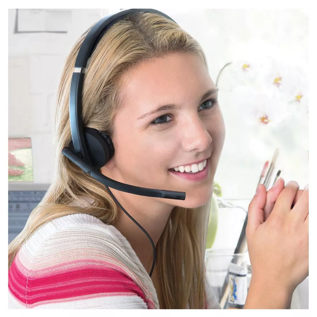 AUDIFONOS DIADEMA CALL CENTER EMPRESARIAL AUDIO CLARO USB CONTRARUIDO