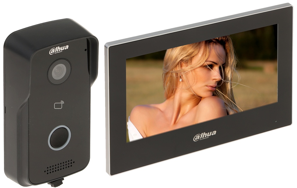 KIT DE VIDEO PORTERO IP FRENTE DE CALLE 2MP Y MONITOR IP POE CON SWITCH POE 4 PUERTOS