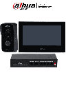 KIT DE VIDEO PORTERO IP FRENTE DE CALLE 2MP Y MONITOR IP POE CON SWITCH POE 4 PUERTOS