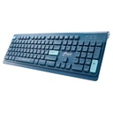 TECLADO BLUETOOTH INALAMBRICO 2.4GHZ USB ERGONOMICO RECARGABLE