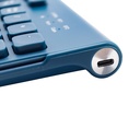 TECLADO BLUETOOTH INALAMBRICO 2.4GHZ USB ERGONOMICO RECARGABLE