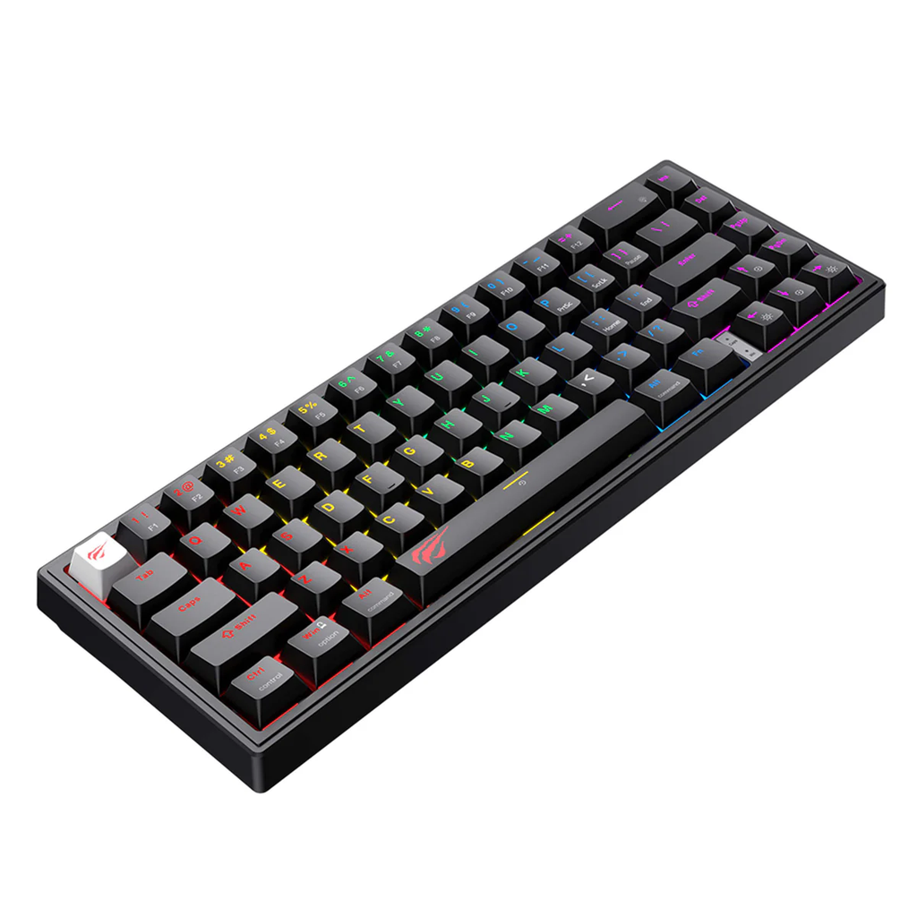 TECLADO MECANICO GAMER NEGRO COMPACTO TIPO C RGB 20 MODOS DE EFECTO USB