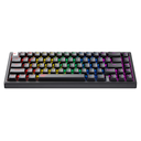 TECLADO MECANICO GAMER NEGRO COMPACTO TIPO C RGB 20 MODOS DE EFECTO USB