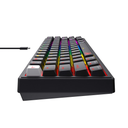 TECLADO MECANICO GAMER NEGRO COMPACTO TIPO C RGB 20 MODOS DE EFECTO USB