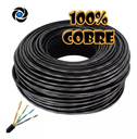 CABLE UTP CATEGORIA 6 100% COBRE CARRETE 100 METROS EXTERIOR NEGRO