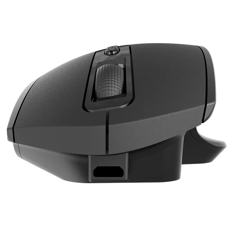 MOUSE DE 6 BOTOENES ERGONOMICO RECARGABLE NEGRO 2.4GHZ 1600DPI