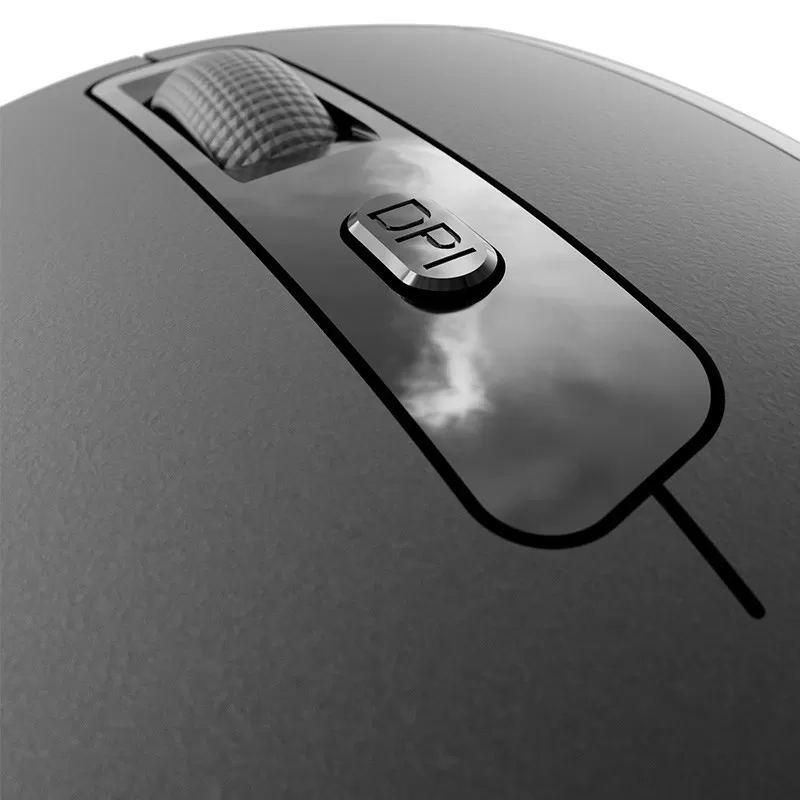 MOUSE DE 6 BOTOENES ERGONOMICO RECARGABLE NEGRO 2.4GHZ 1600DPI