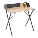 ESCRITORIO DE MADERA MDP BASE METALICA SPRINT 80CM DE ANCHO