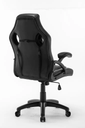 SILLA GAMER RAPTOR SENCILLA NEGRA CUERINA BASCULANTE BASE NYLON