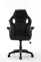 SILLA GAMER RAPTOR SENCILLA NEGRA CUERINA BASCULANTE BASE NYLON