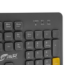 TECLADO INALAMBRICO DUAL BLUETOOTH + 2.4GHZ GRIS ELEGANTE