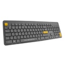 TECLADO INALAMBRICO DUAL BLUETOOTH + 2.4GHZ GRIS ELEGANTE