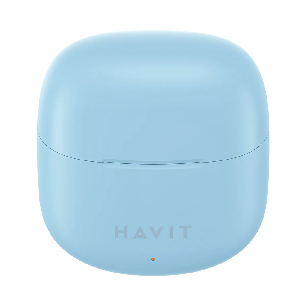 AUDIFONOS AIRPODS AZUL HAVIT TW976 BLUETOOTH TIPO C 300MAH ESTUCHE  5 HORAS