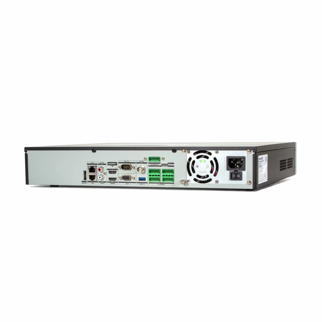 NVR DE 32 CANALES HIKVISION 4K 8 MEGAPIXEL ACUSENSE 4 BAHIAS DISCO HDMI ANALITICA
