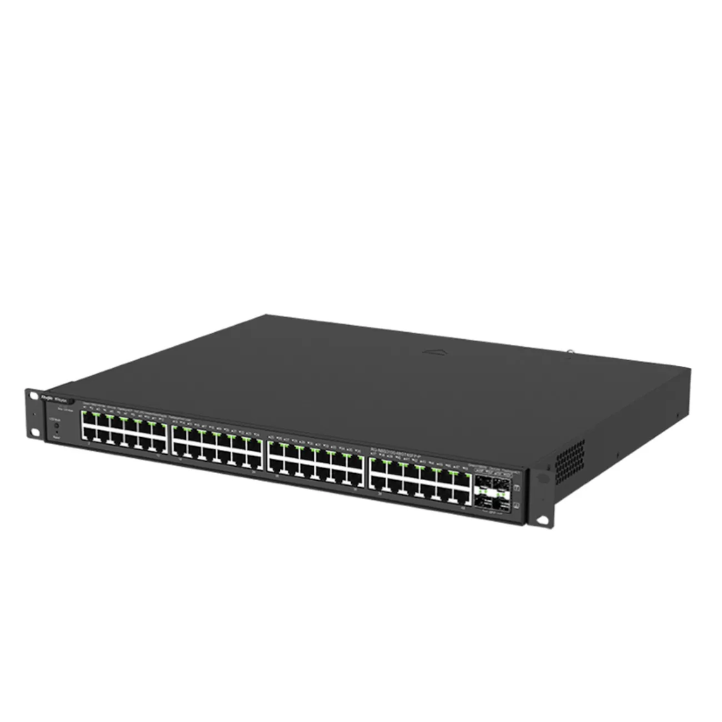 SWITCH DE 48 PUERTOS POE GIGABIT Y 4 PUERTOS SFP ADMINISTRABLE EN LA NUBE RUIJIE