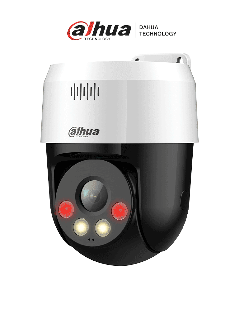 CAMARA IP TIPO PT 5 MEGAPIXELES DAHUA FULL COLOR DETECCION HUMANA POE AUDIO ALARMA IP66 MICROSD