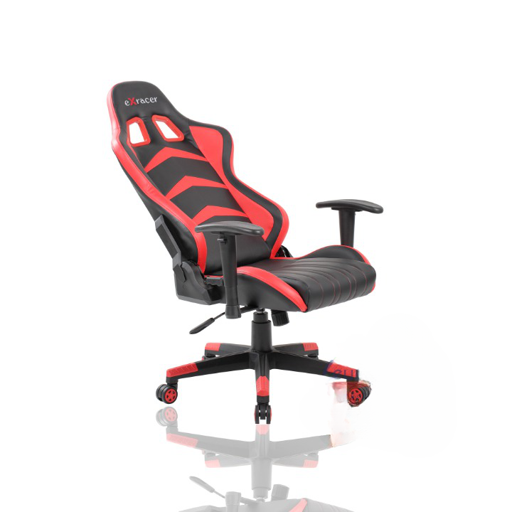 SILLA GAMER ROJA RECLINABLE ROJA BRAZOS 2D BASE NYLON ERGONOMICA