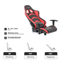 SILLA GAMER ROJA RECLINABLE ROJA BRAZOS 2D BASE NYLON ERGONOMICA