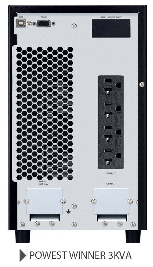 UPS ONLINE DE 3KVA 3000VA MONOFASICA POWEST WINNER 4 TOMAS BYPASS NORMAL BATERIA