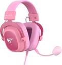 DIADEMA AUDIFONOS GAMER ROSADO WAIFU SONIDO BASS MICROFONO DESMONTABLE