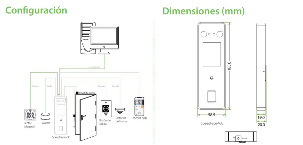 CONTROL DE ACCESO ZKTECO 500 ROSTROS 3000 HUELLAS 3000 TARJETAS EXTERIOR IP65