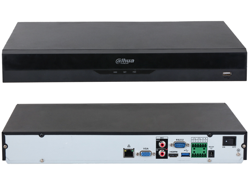 NVR DE 16 CANALES WIZSENSE DAHUA 4K 32 MEGAPIXELES 320MBPS 2 SATA 1 HDMI H265+ CON IA
