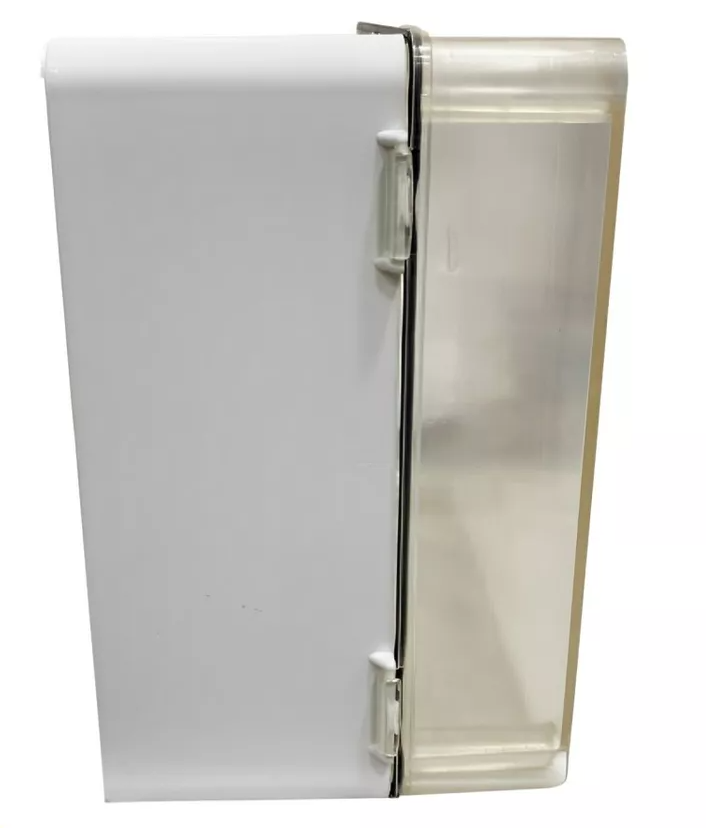 CAJA DE PASO INDUSTRIAL 20X20 PLASTICA CON INYECCION ABS CIERRE HERMETICO Y BISAGRA