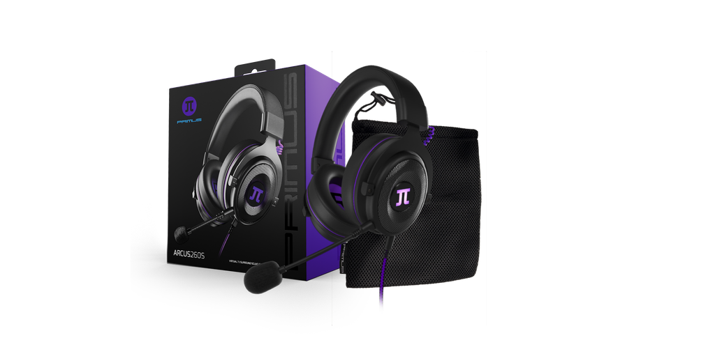 AUDIFONOS DIADEMAS GAMER PRIMUS LED 7.1 50MM CUERINA PREMIUM CANCELACION DE RUIDO