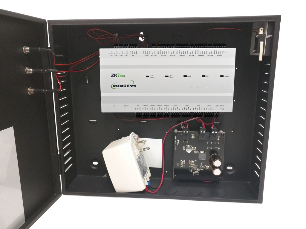 PACKAGEB - CONTROL ACCESO 2 PUERTAS 20000 HUELLAS 60000 TARJETAS WEIGAND 26 BITS TCP/IP+GABINETE