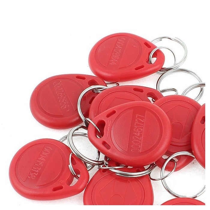 LLAVERO TAG ROJO APROXIMIDAD 125HZ RFID CONTROL DE ACCESO