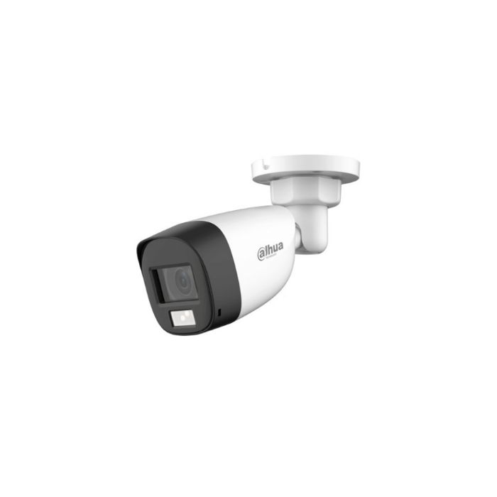 CAMARA DE SEGURIDAD BALA DE 5 MEGAPIXELES 5MP DAHUA FULL COLOR CON AUDIO 2.8MM 20M IP67 PLASTICA