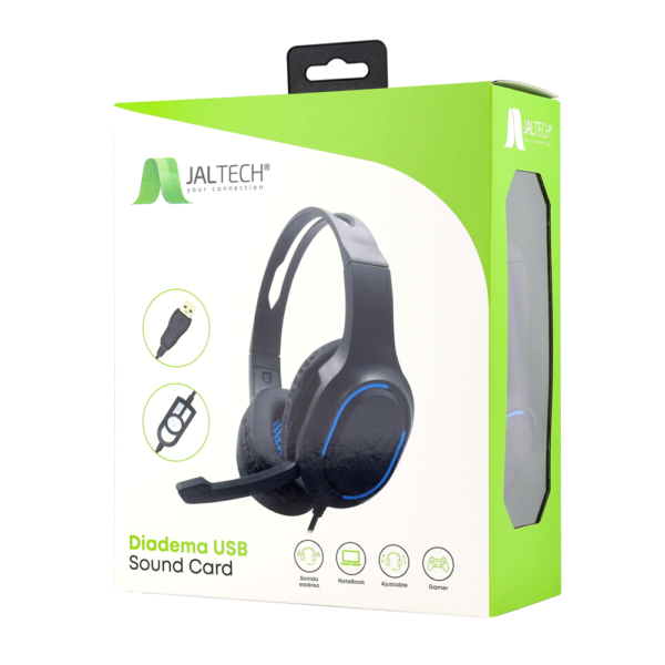 DIADEMA AUDIFONOS GAMER RGB USB SUPER BASS MICROFONO CON CONTROL EN CABLE