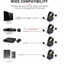 AUDIFONOS DIADEMA GAMER RGB ESTEREO MICROFONO HD USB Y 3.5MM CON ADAPTADOR 2 A 1