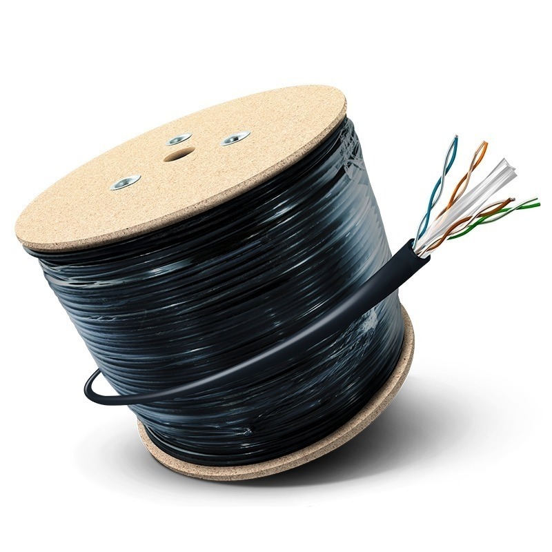 CABLE UTP 6 EXTERIOR COBRE 100% PVC CARRETE 305 METROS