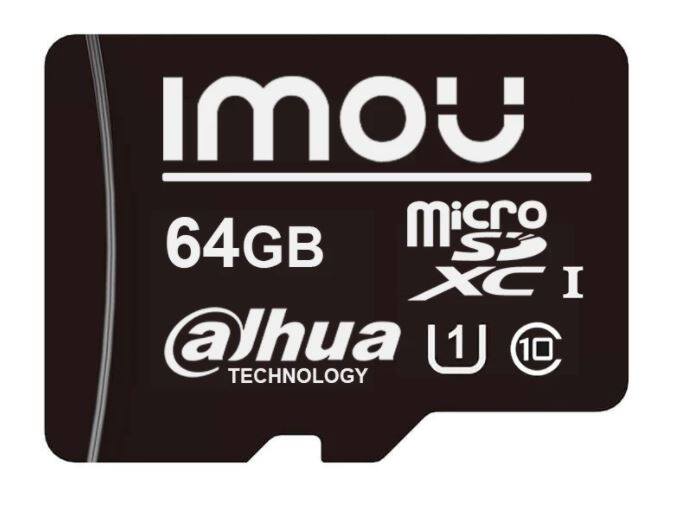 TARJETA MICRO SD 64B CLASE 10 IMOU DAHUA PARA CAMARAS DE SEGURIDAD