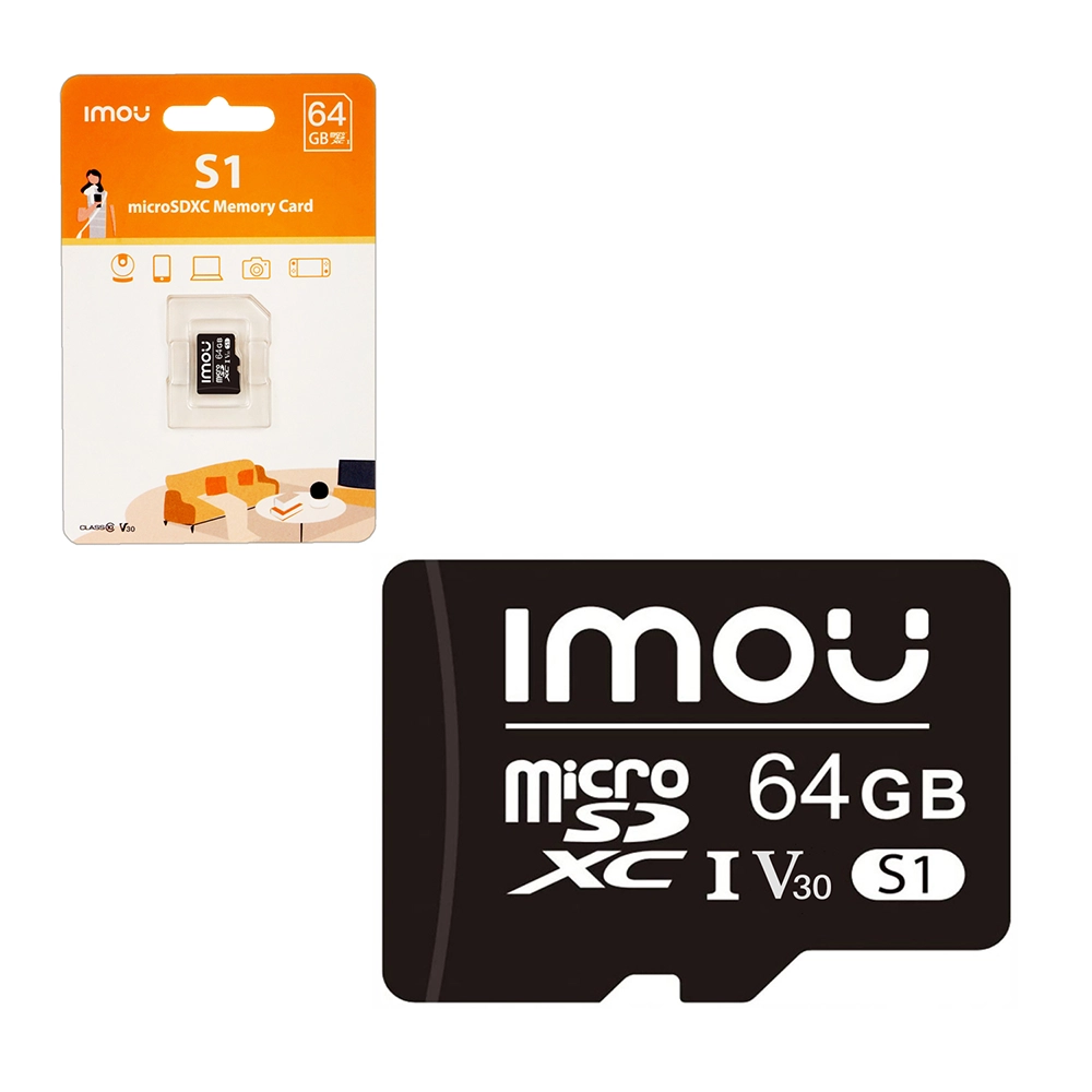 TARJETA MICRO SD 64B CLASE 10 IMOU DAHUA PARA CAMARAS DE SEGURIDAD