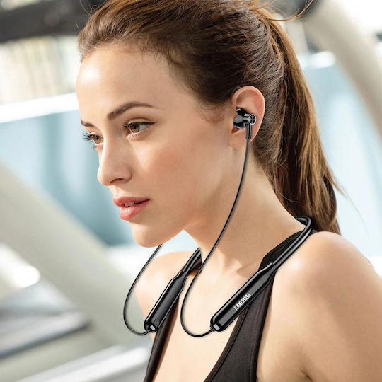 AUDIFONOS BLUETOOTH CUELLO NEGRO MANOS LIBRES RESISTENTE AL SUDOR