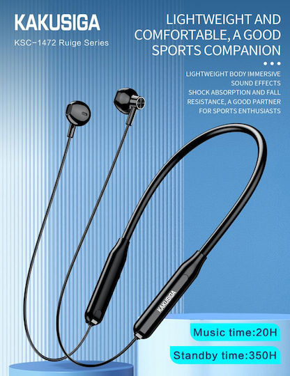 AUDIFONOS BLUETOOTH CUELLO NEGRO MANOS LIBRES RESISTENTE AL SUDOR