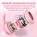 DIADEMA GAMER WAIFU BLUETOOTH RGB ROSADO MICROFONO RECARGABLE BATERIA