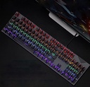 TECLADO GAMER MECANICO CON NUMERICO RGB MULTICOLOR RESISTENTE USB ABS