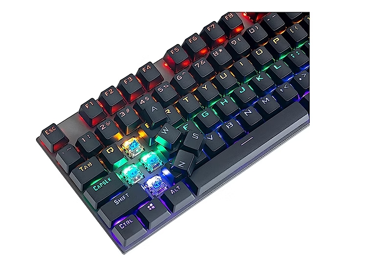 TECLADO GAMER MECANICO CON NUMERICO RGB MULTICOLOR RESISTENTE USB ABS