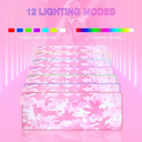 PAD MOUSE RGB ROSADO EXTRAGRANDE 80X30 DE 4MM ANTIDESLIZANTE
