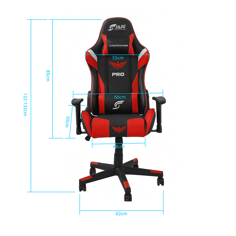 SILLA GAMER SGJR-002 TIPO RACER CAR INCLINACIÓN HASTA 180°