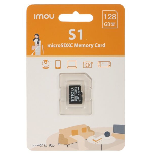 TARJETA MICROSD 128GB CLASE 10 IMOU DAHUA PARA CAMARAS DE SEGURIDAD