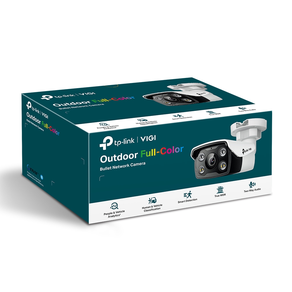 CAMARA DE SEGURIDAD BALA IP TPLINK 5MP FULL COLOR  IP67 DISUASIVA POE MICROSD